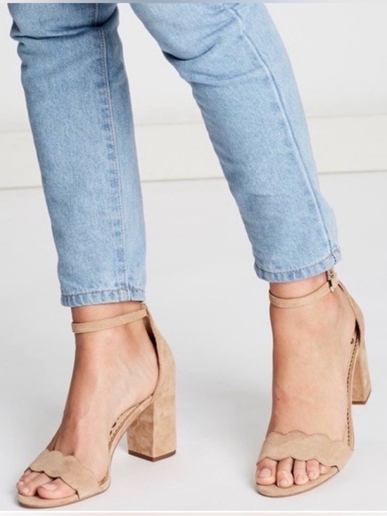 Sam Edelman Shoes - Sam Edelman Odila Camel Suede Leather Upper Block Heel Sandal Women Size 7M